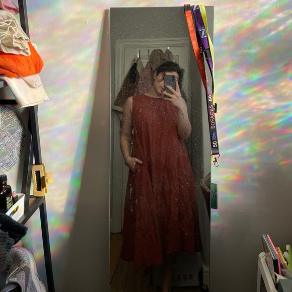 rust midi dress - Picture 4 of 6